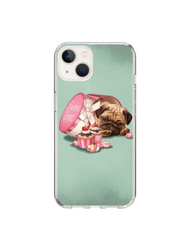 Coque iPhone 15 Chien Dog Cupcakes Gateau Bonbon Boite - Maryline Cazenave