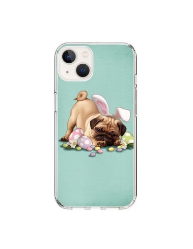 Coque iPhone 15 Chien Dog Rabbit Lapin Pâques Easter - Maryline Cazenave
