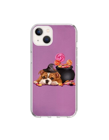 Coque iPhone 15 Chien Dog Halloween Sorciere Chaudron Bonbon - Maryline Cazenave