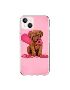Coque iPhone 15 Chien Dog Gateau Coeur Love - Maryline...