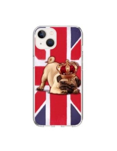 Cover iPhone 15 Cane Inglese UK British Queen King Roi...