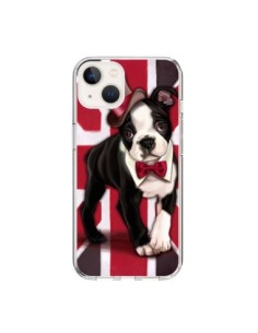 Cover iPhone 15 Cane Inglese UK British Gentleman -...
