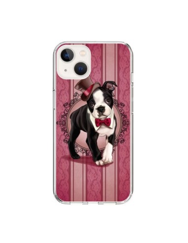 Coque iPhone 15 Chien Dog Gentleman Noeud Papillon Chapeau - Maryline Cazenave