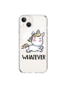 Coque iPhone 15 Licorne Whatever Transparente - Maryline...