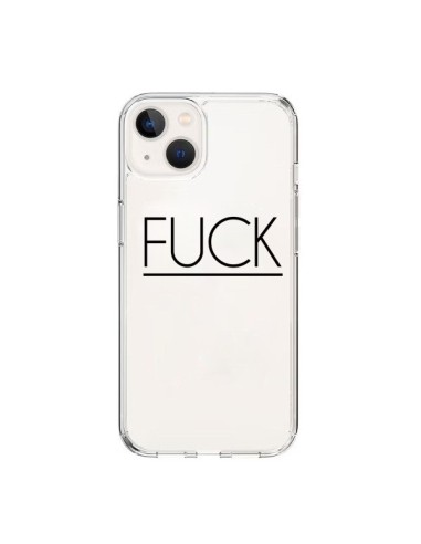 Coque iPhone 15 Fuck Transparente - Maryline Cazenave