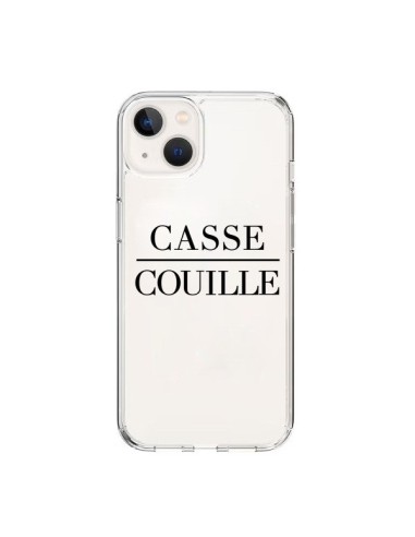 Coque iPhone 15 Casse Couille Transparente - Maryline Cazenave