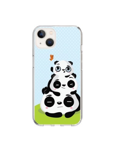 Coque iPhone 15 Panda Famille - Maria Jose Da Luz