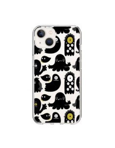 Cover iPhone 15 Monsters Pattern Mostri Trasparente -...