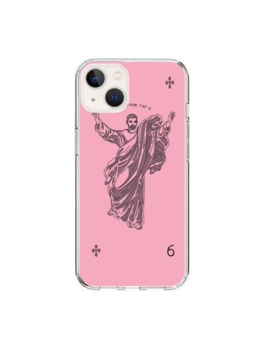 Coque iPhone 15 God Pink Drake Chanteur Jeu Cartes - Mikadololo