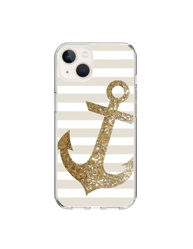 iPhone 15 Case Ancora Marina Oro - Monica Martinez