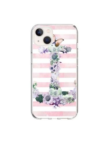 iPhone 15 Case Ancora Marina Pink Flowers - Monica Martinez
