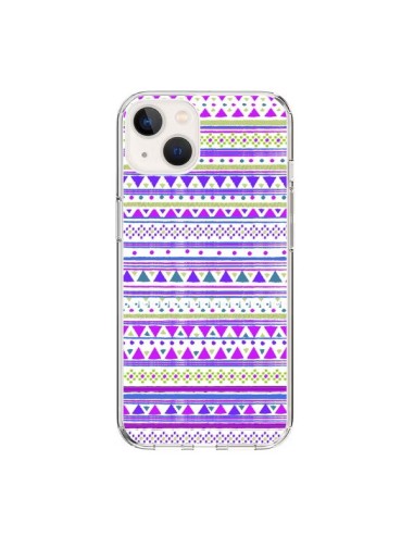 Cover iPhone 15 Bandana Viola Azteco - Monica Martinez