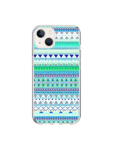 iPhone 15 Case Chenoa Blue Aztec - Monica Martinez