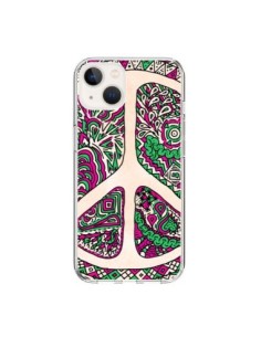 Cover iPhone 15 Peace and Amore Azteco Vaniglia -...
