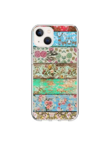 iPhone 15 Case Rococo Style Wood Flowers - Maximilian San