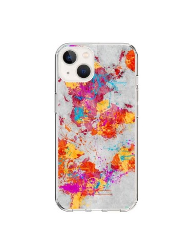 Coque iPhone 15 Terre Map Monde Mother Earth Crying - Maximilian San