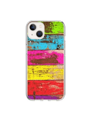 iPhone 15 Case Wood Colorful Vintage - Maximilian San