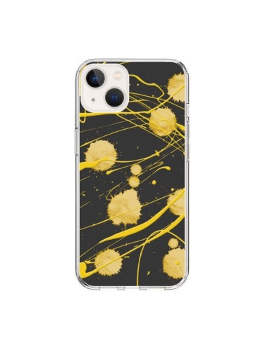 Coque iPhone 15 Gold Splash Peinture Art - Maximilian San