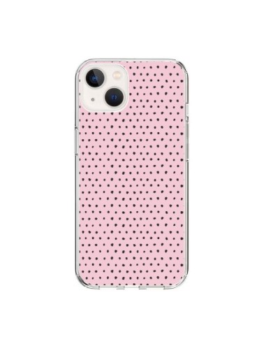 Coque iPhone 15 Artsy Dots Pink - Ninola Design
