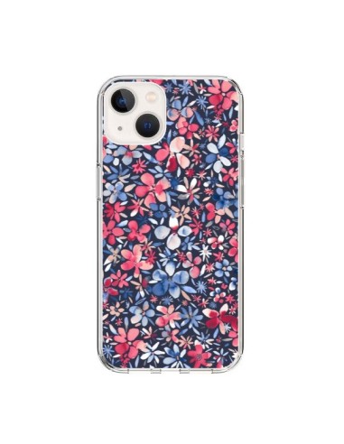 iPhone 15 Case Colorful Little Flowers Azzurro - Ninola Design