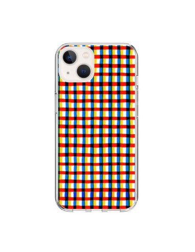 Coque iPhone 15 Crossed Eyes Lines Red - Ninola Design