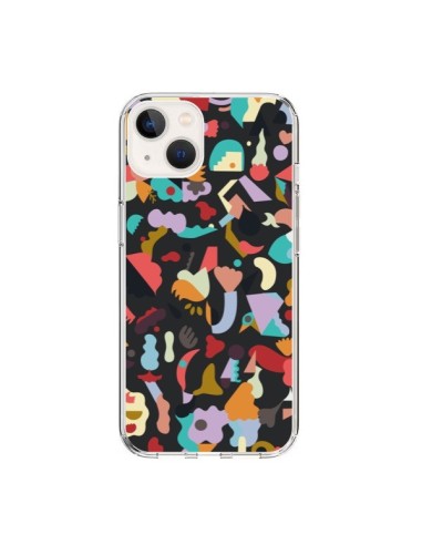 Coque iPhone 15 Dreamy Animal Shapes Black - Ninola Design