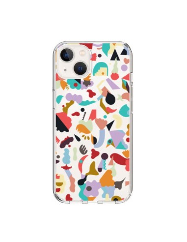 Coque iPhone 15 Dreamy Animal Shapes White - Ninola Design