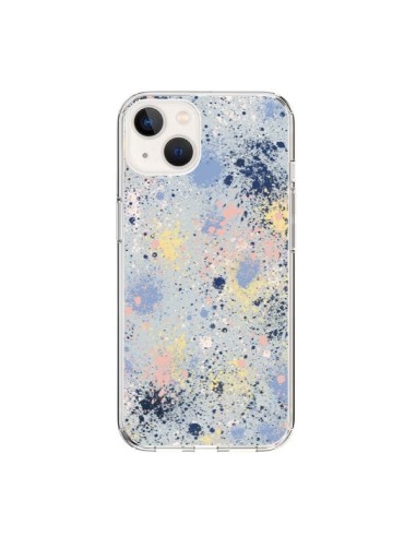 Coque iPhone 15 Gradient Watercolor Lines Blue - Ninola Design
