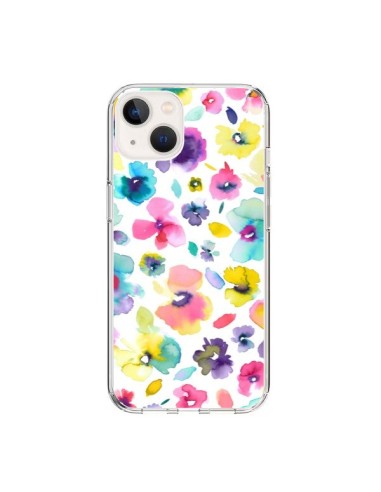 iPhone 15 Case Flowers Colorful Painting - Ninola Design