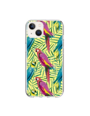 Coque iPhone 15 Tropical Monstera Leaves Multicolored - Ninola Design