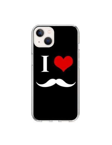 Coque iPhone 15 I Love Moustache - Nico