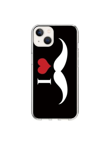 Coque iPhone 15 I Love Moustache - Nico