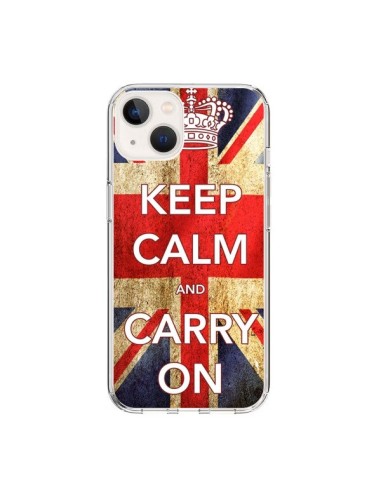 Coque iPhone 15 Keep Calm and Carry On - Nico