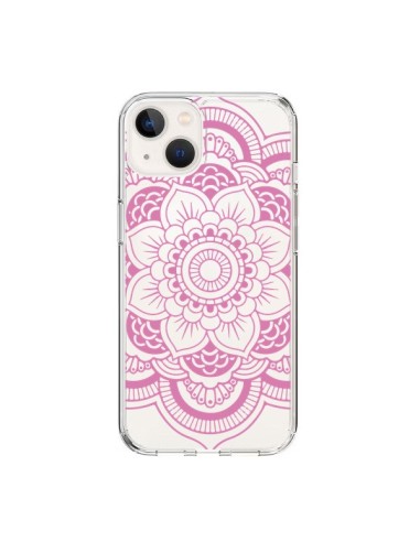 iPhone 15 Case Mandala Pink Chiaro Aztec Clear - Nico