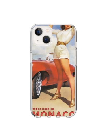 Cover iPhone 15 Pin Up With Love From Monaco Vespa Vintage - Nico