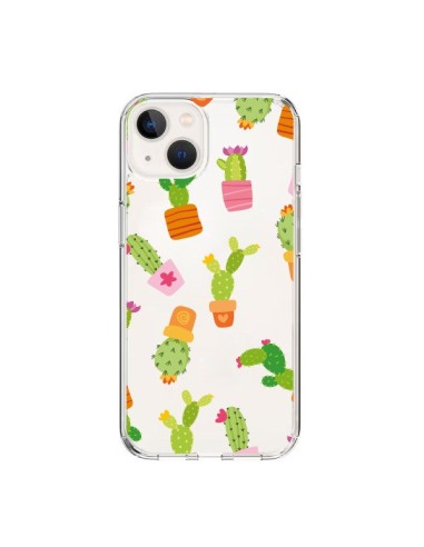 Cover iPhone 15 Cactus Colorati Trasparente - Nico