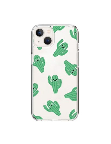 Coque iPhone 15 Chute de Cactus Smiley Transparente - Nico
