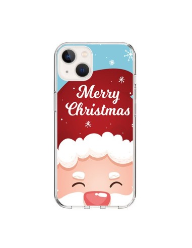 Coque iPhone 15 Bonnet du Père Noël Merry Christmas - Nico
