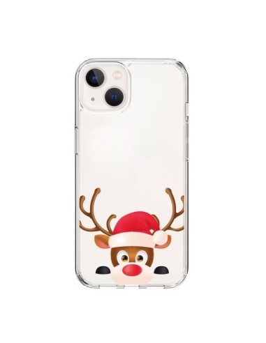 Coque iPhone 15 Renne de Noël transparente - Nico