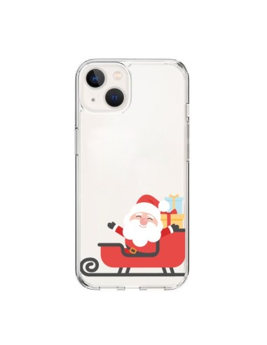 Cover iPhone 15 Babbo Natale e la Slitta Trasparente - Nico