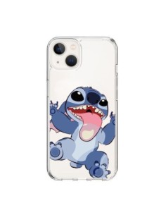 Coque iPhone 15 Mini Stitch de Lilo et Stitch Langue...