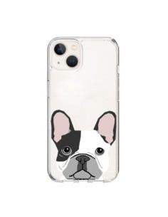 Coque iPhone 15 Bulldog Français Chien Transparente - Pet...