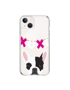 Cover iPhone 15 Bulldog Francese XoXo Cane Trasparente -...