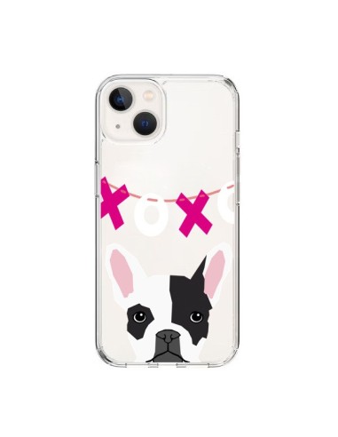 Cover iPhone 15 Bulldog Francese XoXo Cane Trasparente - Pet Friendly