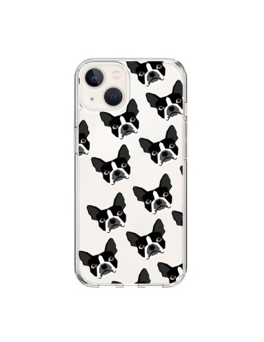 Coque iPhone 15 Chiens Boston Terrier Transparente - Pet Friendly