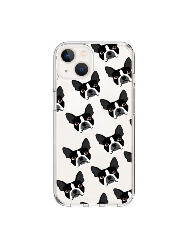 Cover iPhone 15 Cani Boston Terrier Trasparente - Pet Friendly