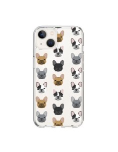 Cover iPhone 15 Cani Bulldog Francese Trasparente - Pet...