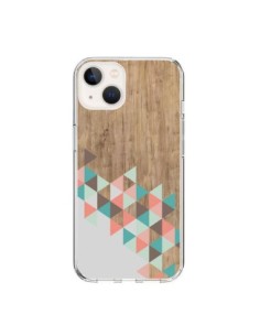 Coque iPhone 15 Wood Bois Azteque Triangles Archiwoo -...
