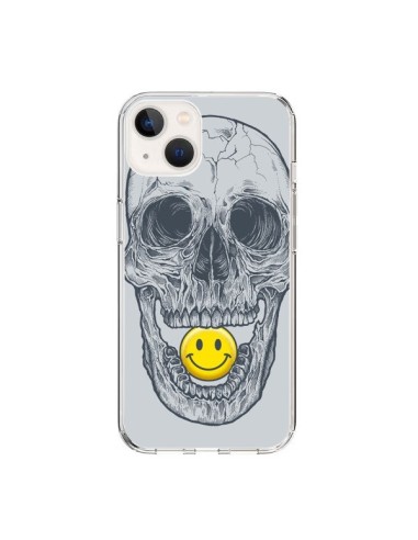 Coque iPhone 15 Smiley Face Tête de Mort - Rachel Caldwell