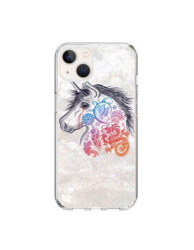 Coque iPhone 15 Licorne Muticolore - Rachel Caldwell